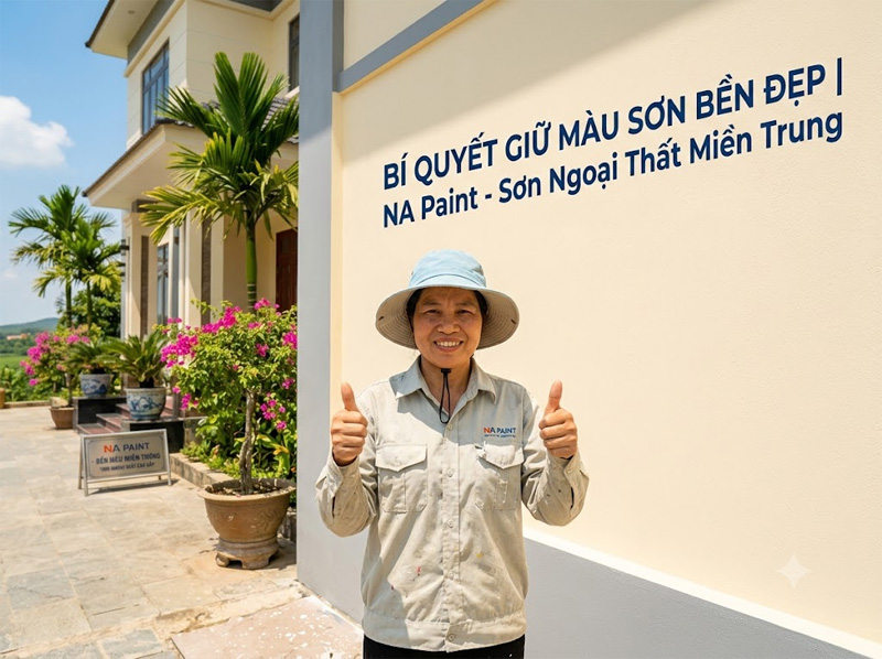 Bí Quyết Giữ Màu Sơn Nhà Ngoại Thất Bền Đẹp Dưới Nắng Gắt Miền Trung