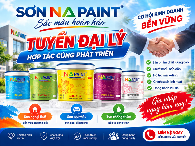 Tuyển Đại Lý Phân Phối Sơn NA Paint Toàn Quốc – Chiết Khấu Cao & Hỗ Trợ Toàn Diện